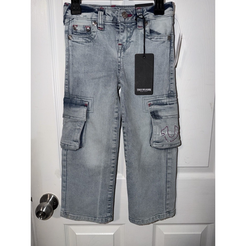 Girls True Religion Cargo Jeans Size 6x